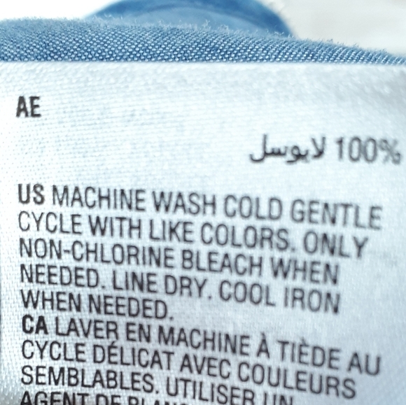 Charter Club Chambray Top Blue Button Up 125 - Picture 6 of 6